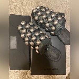 Alexander Wang black and silver mules. Size 36.5